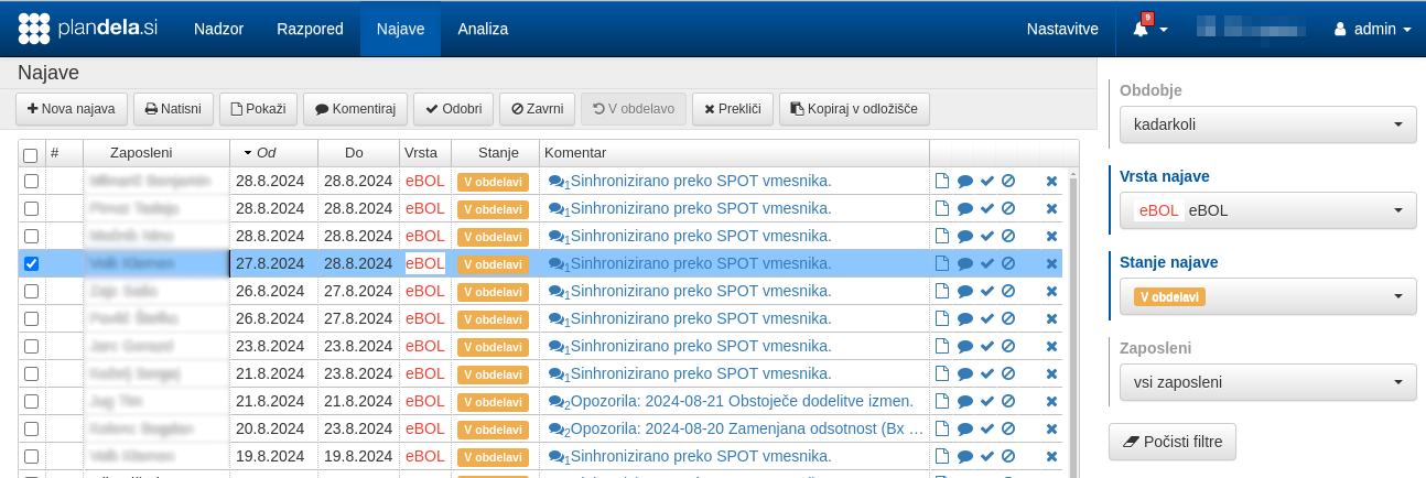 eBOL Requests Overview