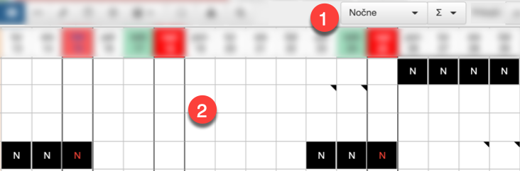 Using filters in a shift plan