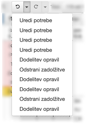 Undo / redo commands