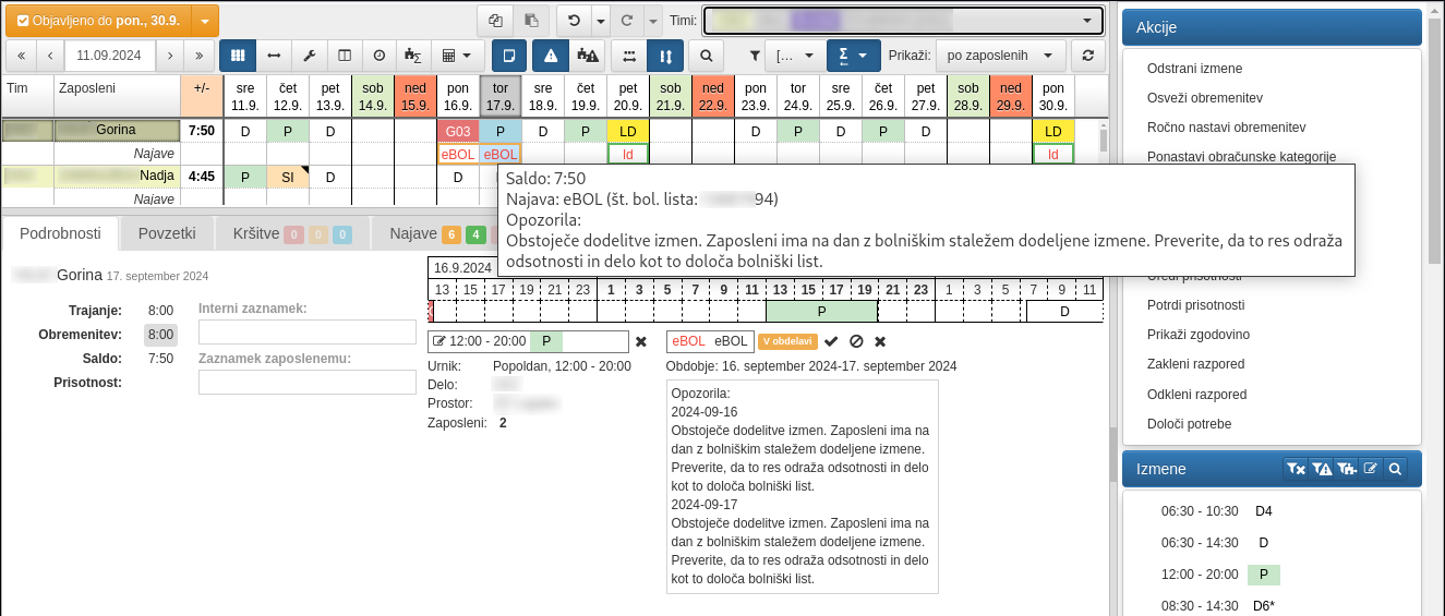 eBOL Planning Warnings