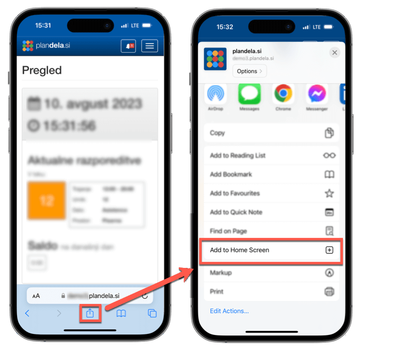 Installing the Progressive Web App (PWA): iOS