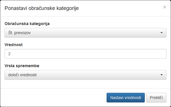 Assign accounting category value