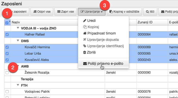 Managing multiple entities at once