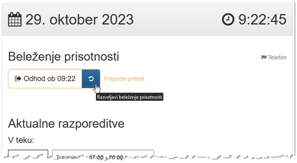 Preklic registracije