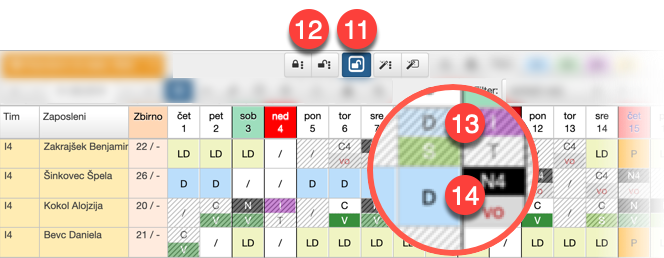 Locking and unlocking shift plan for automation