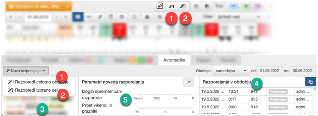 Starting automatic scheduling