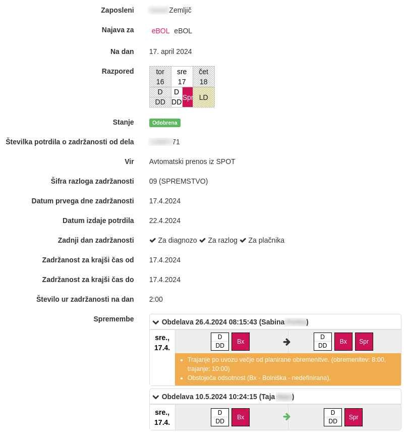 eBOL Request Details'