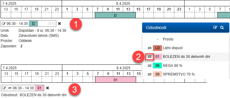 Replacing with absence