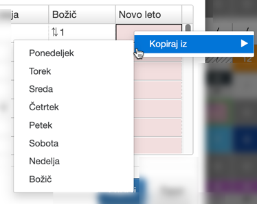 Use other requirements for type of day