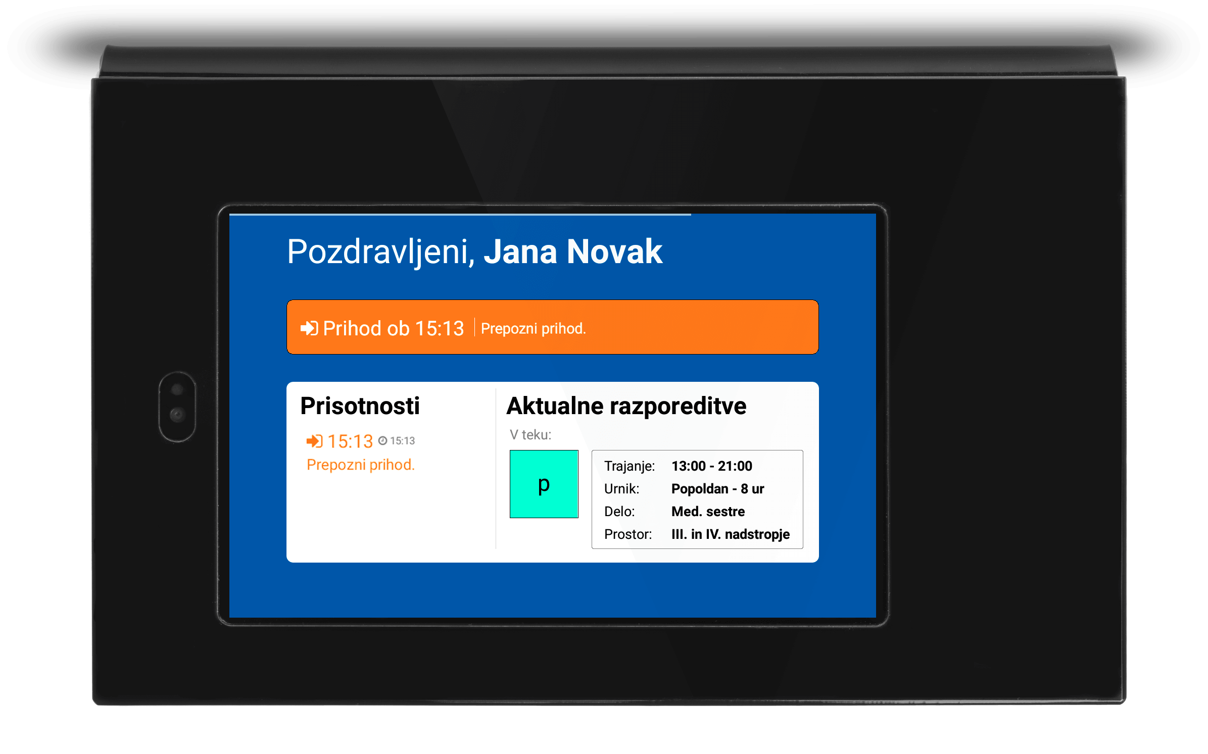 Attendance rules can be extensively configured, and any violations of the rules are displayed to employees during registration.