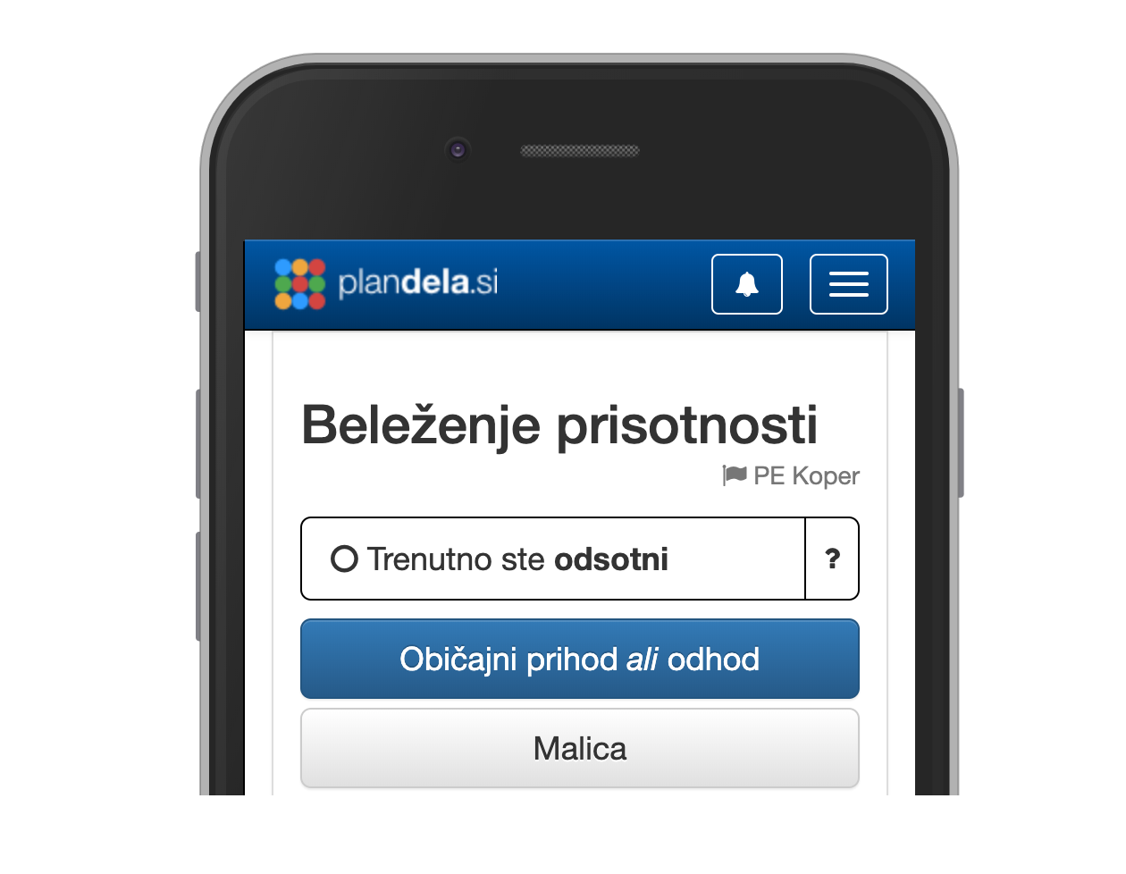 Employees can also track attendance using a mobile phone or computer. Employees can also track attendance using a mobile phone or computer.