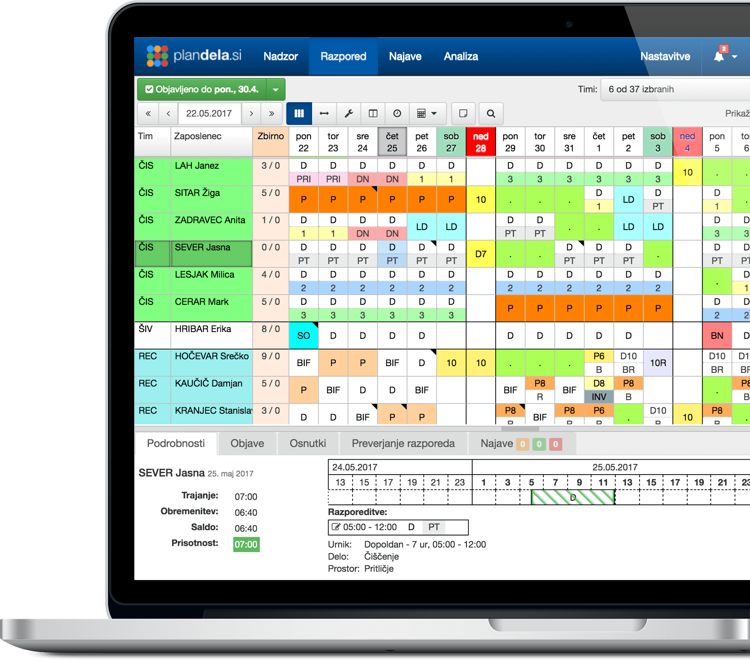 Simple and intuitive tabular interface